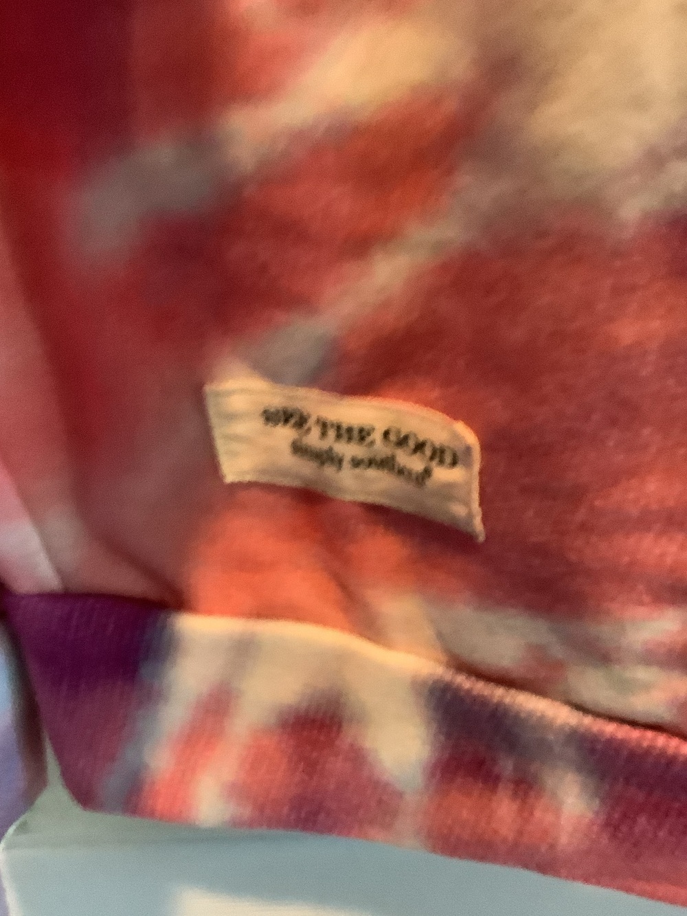 Simply Southern Tie-Dye 'Happy Vibes' Pullover in Pink, Blue, Purple - Picture 4 of 6